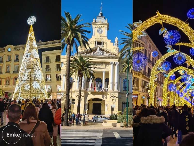 Kerstsfeer in malaga spanje